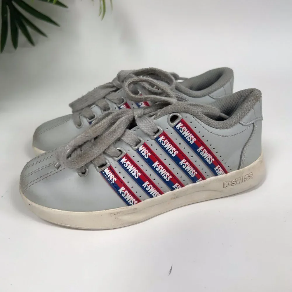 Boys K-Swiss Gray Casual Streetwear Low Top Varsity Sneakers Tennis Shoes / 11 - Picture 3 of 6